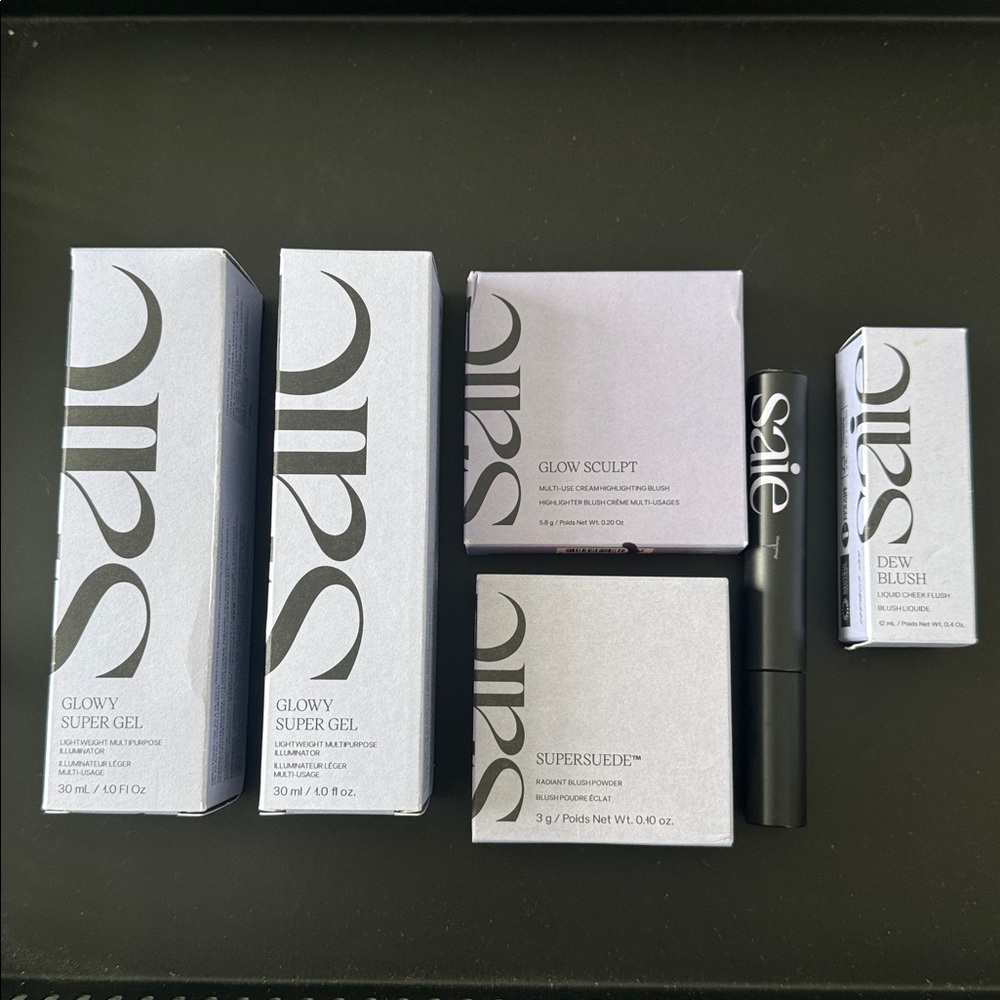 Saie Beauty Collection with Glow Super Gel and Dew Blush